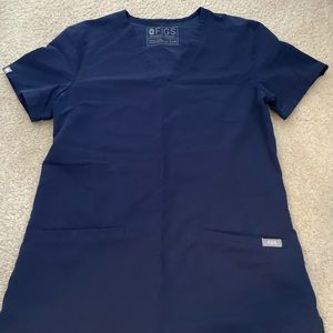 FIGS navy blue casma scrub top